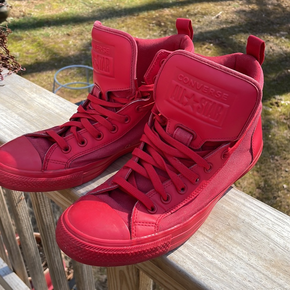 Converse Chuck Taylor All Star Hi Guard Sneaker- Red Monochrome SZ M10/W12